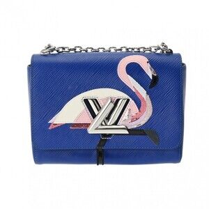Louis Vuitton Epi Twist Flamingo Blue Leather Shoulder Bag